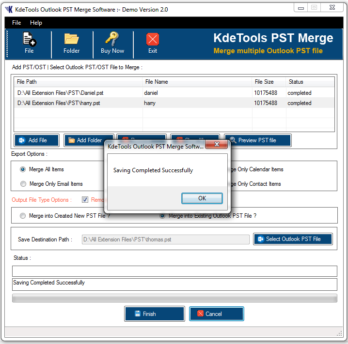 Merge Process Done